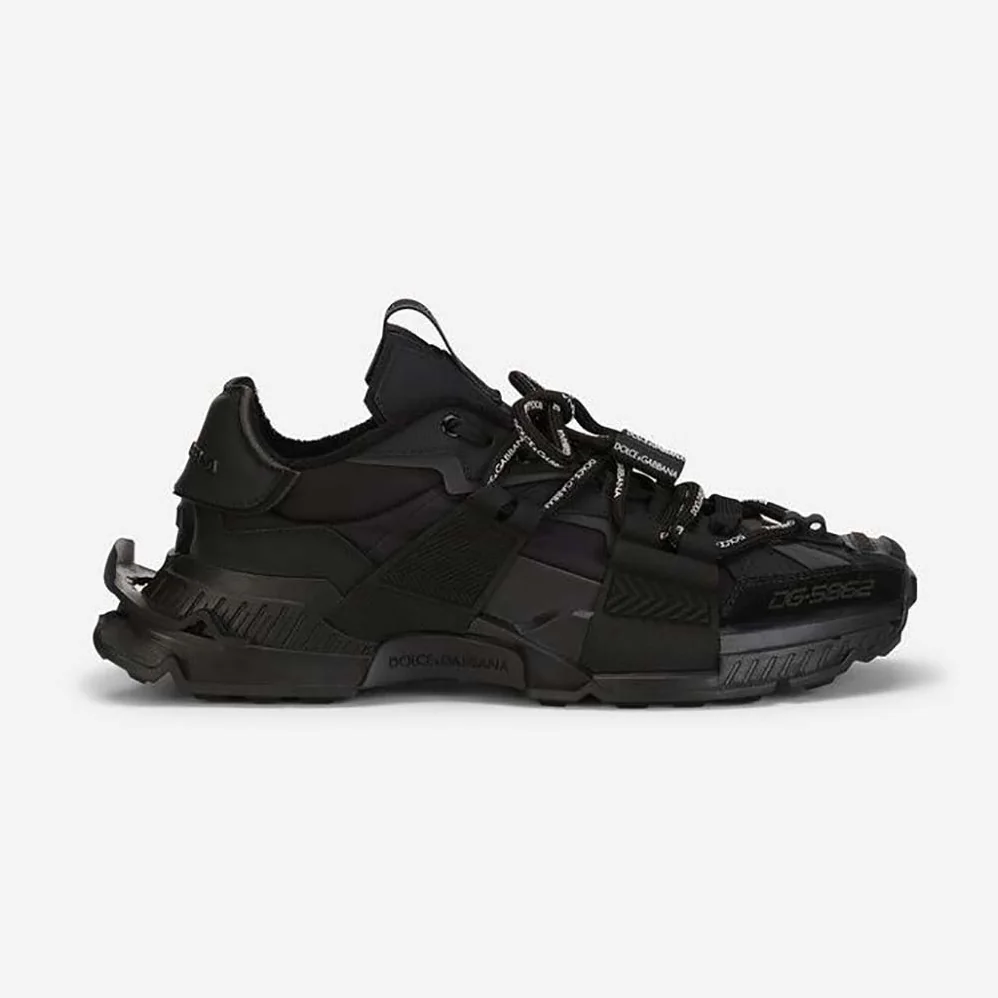 Dolce Gabbana D&G Mixed-Materials Space Sneakers for Unisex in Black
