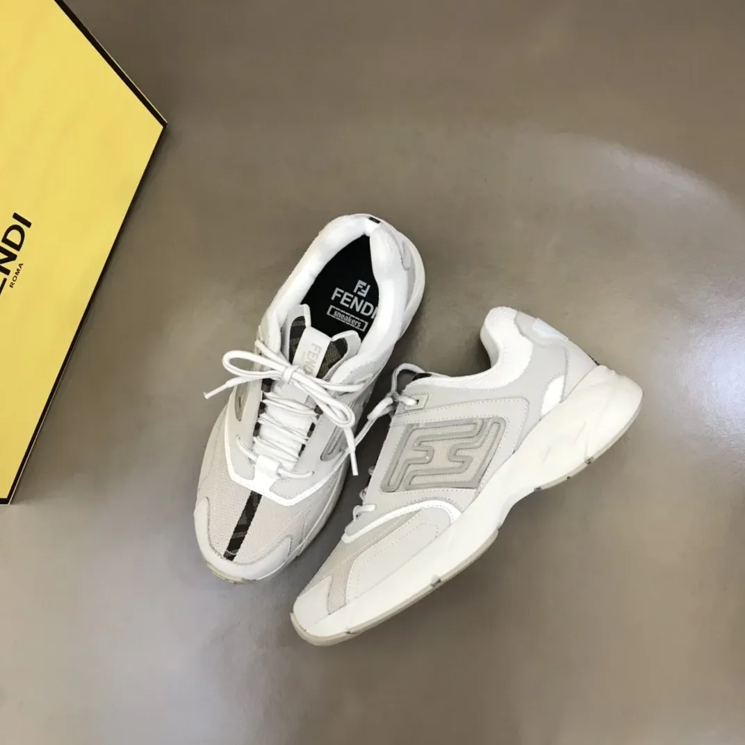 FD Fendi Faster Trainers Sneakers White 7E1555AKX6F1ICF FD Fendi Faster Trainers Sneakers White 7E1555AKX6F1ICF