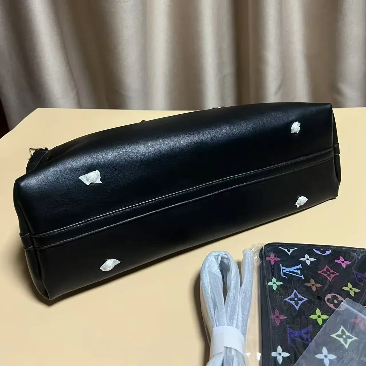 Louis Vuitton LV x TM CarryAll Vibe MM Shoulder Bag in Black Silver Hardware