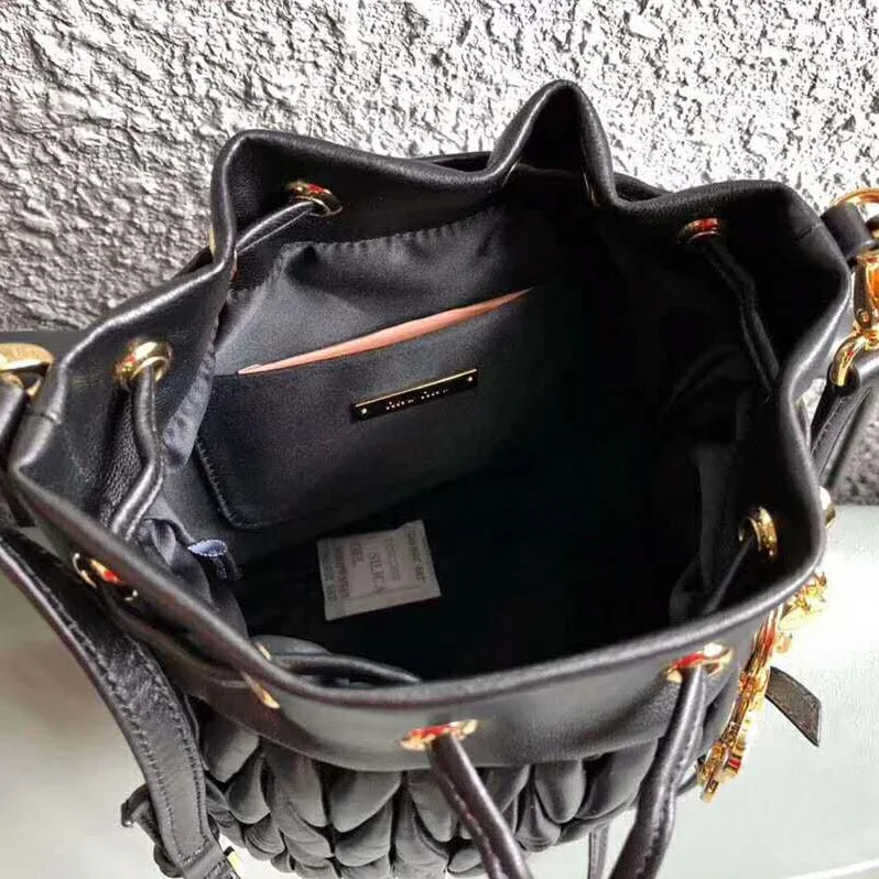 Miu Miu Matelasse Leather Bag for Women in Black