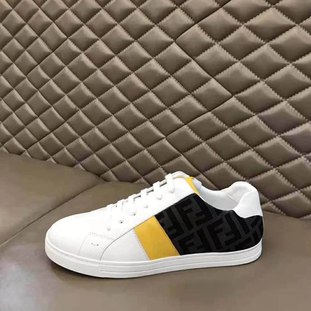 Fendi Sneakers White Leather Low for Men in Tops