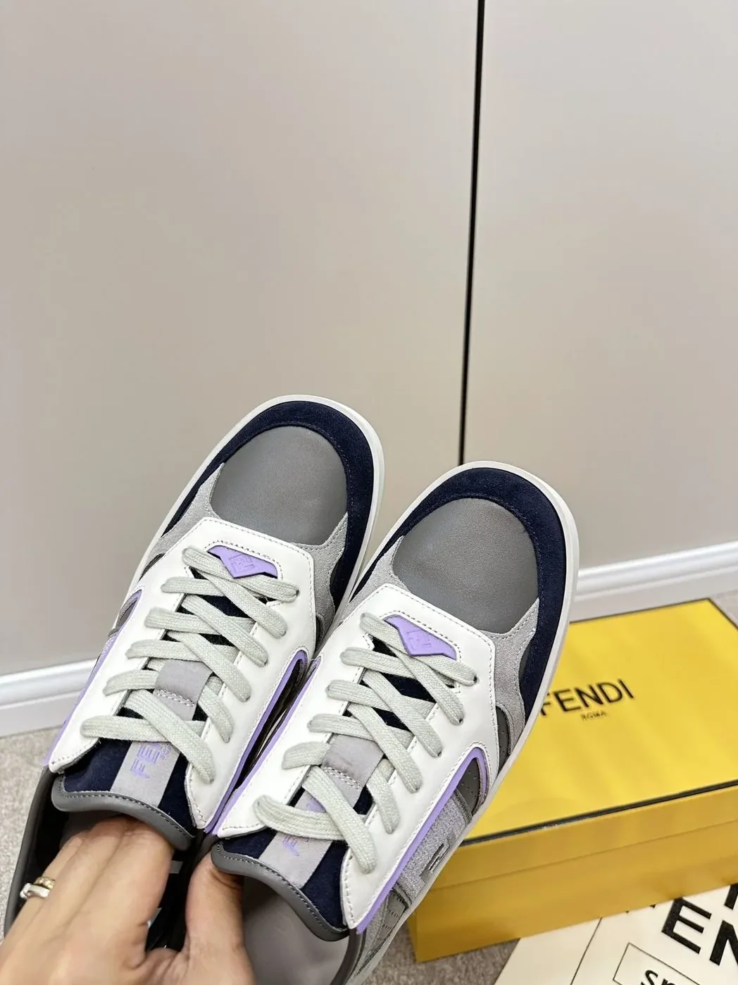 Fendi Lace in Up Sneakers Black Fendi Lace in Up Sneakers Black