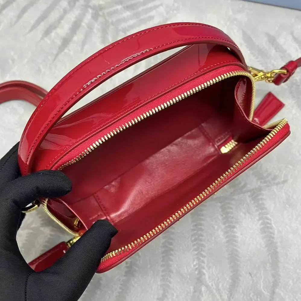 Prada Odette Patent Leather Mini-bag for Women in Red Prada Odette Patent Leather Mini-bag for Women in Red