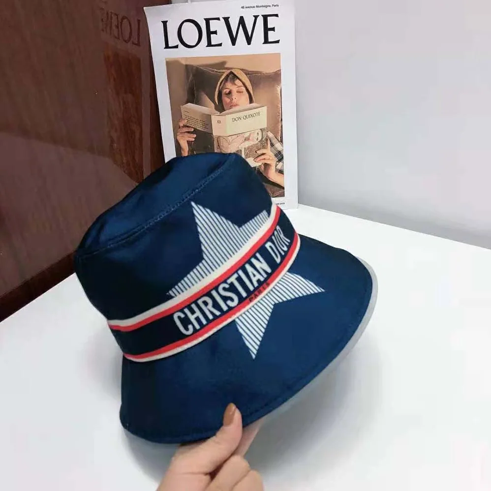 Dior Dioralps Small-brim Bucket Hat Blue Three for Women in Tone Technical Fabric