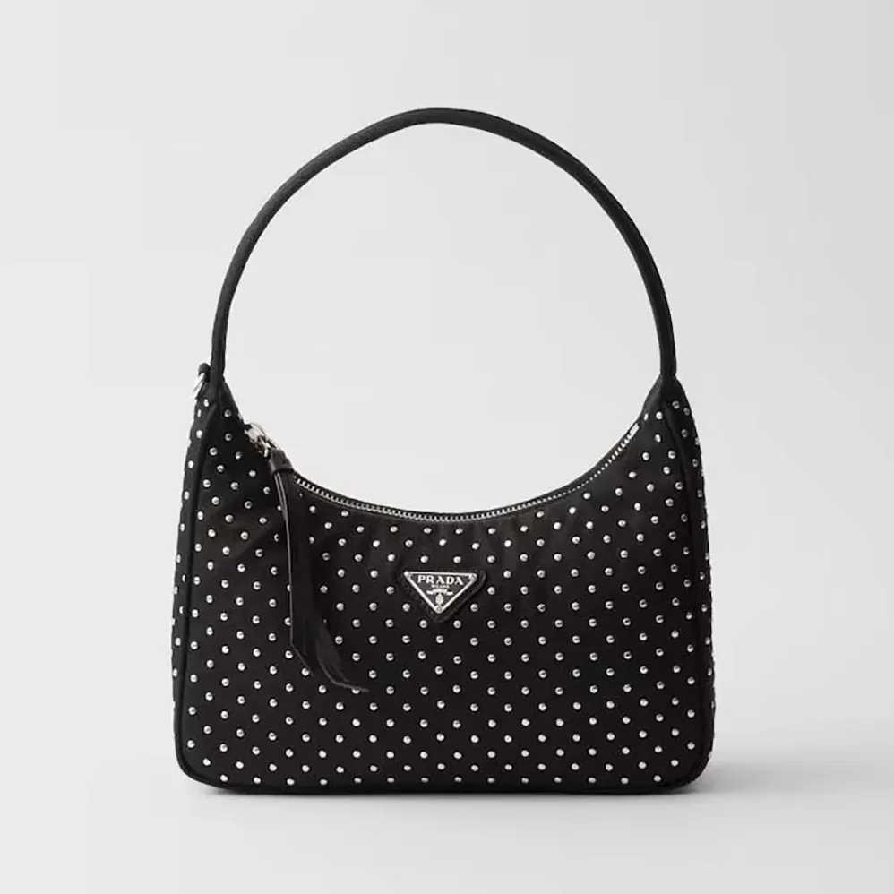 Prada Re-Edition Re-Nylon Mini Bag with Studs for Women Prada Re-Edition Re-Nylon Mini Bag with Studs for Women