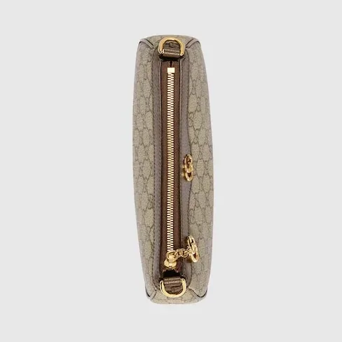 Gucci Ophidia Small Shoulder Bag / Beige/ Dark Brown Gold Hardware