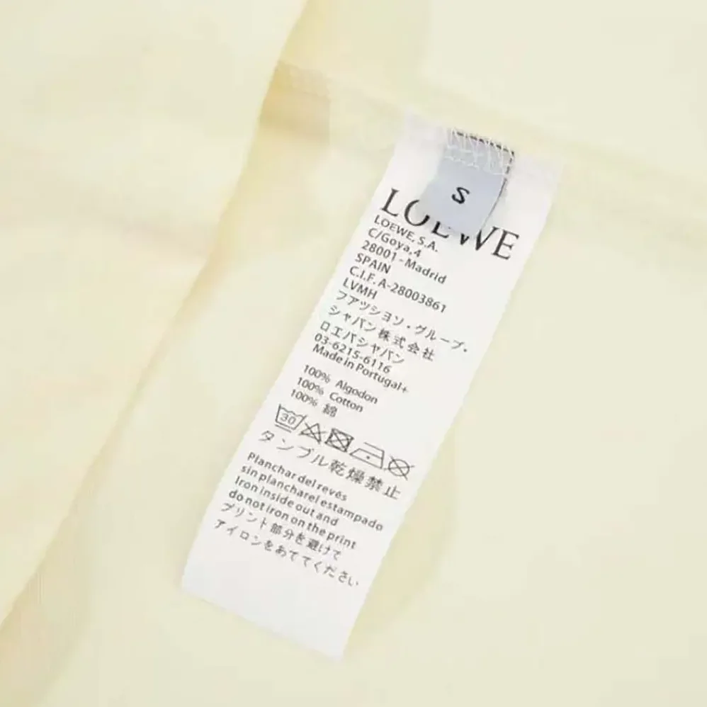 Loewe LOEWE Neon T-shirt in Cotton for Men in White/Gold Loewe LOEWE Neon T-shirt in Cotton for Men in White/Gold