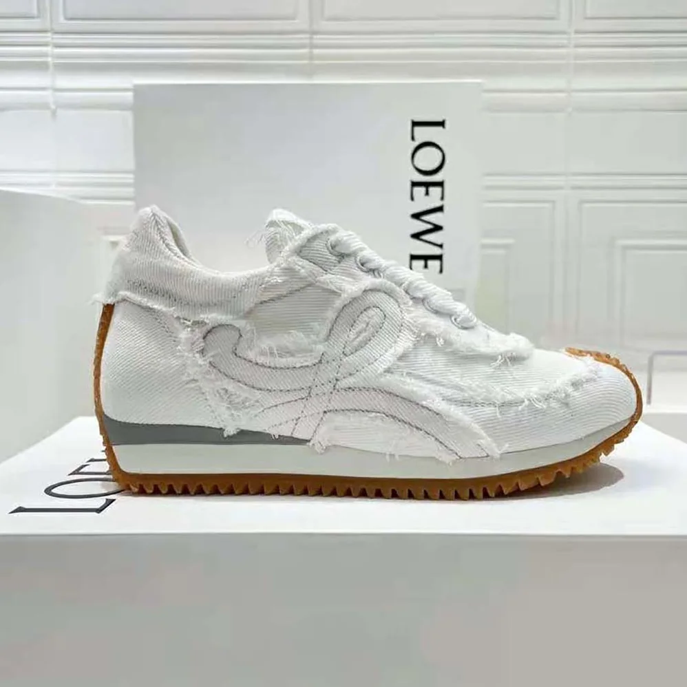 Loewe Flow Runner in Denim for Women in White