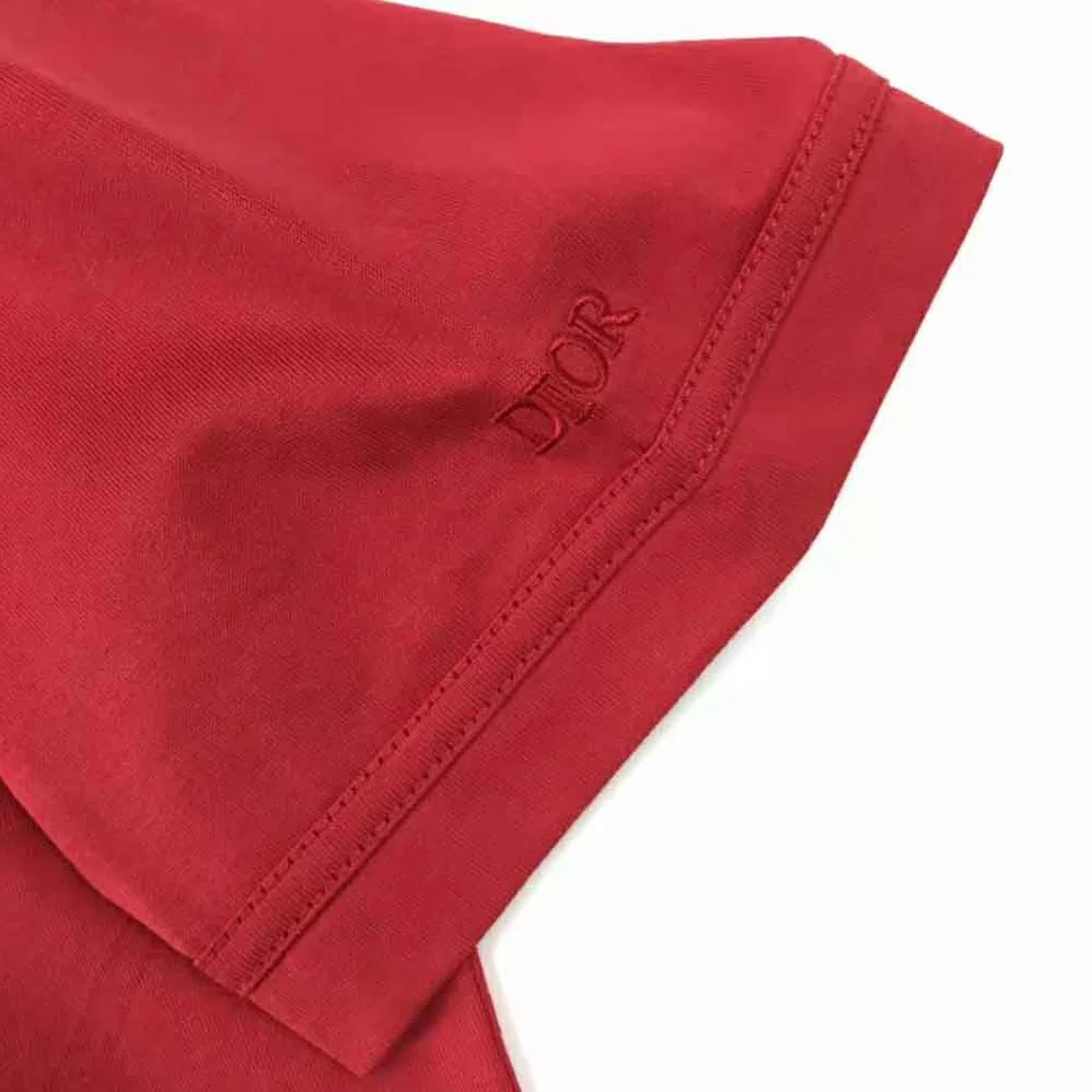 Dior Dior and Kenny Scharf T-shirt Relaxed Fit Red Cotton Jersey for Men Dior Dior and Kenny Scharf T-shirt Relaxed Fit Red Cotton Jersey for Men