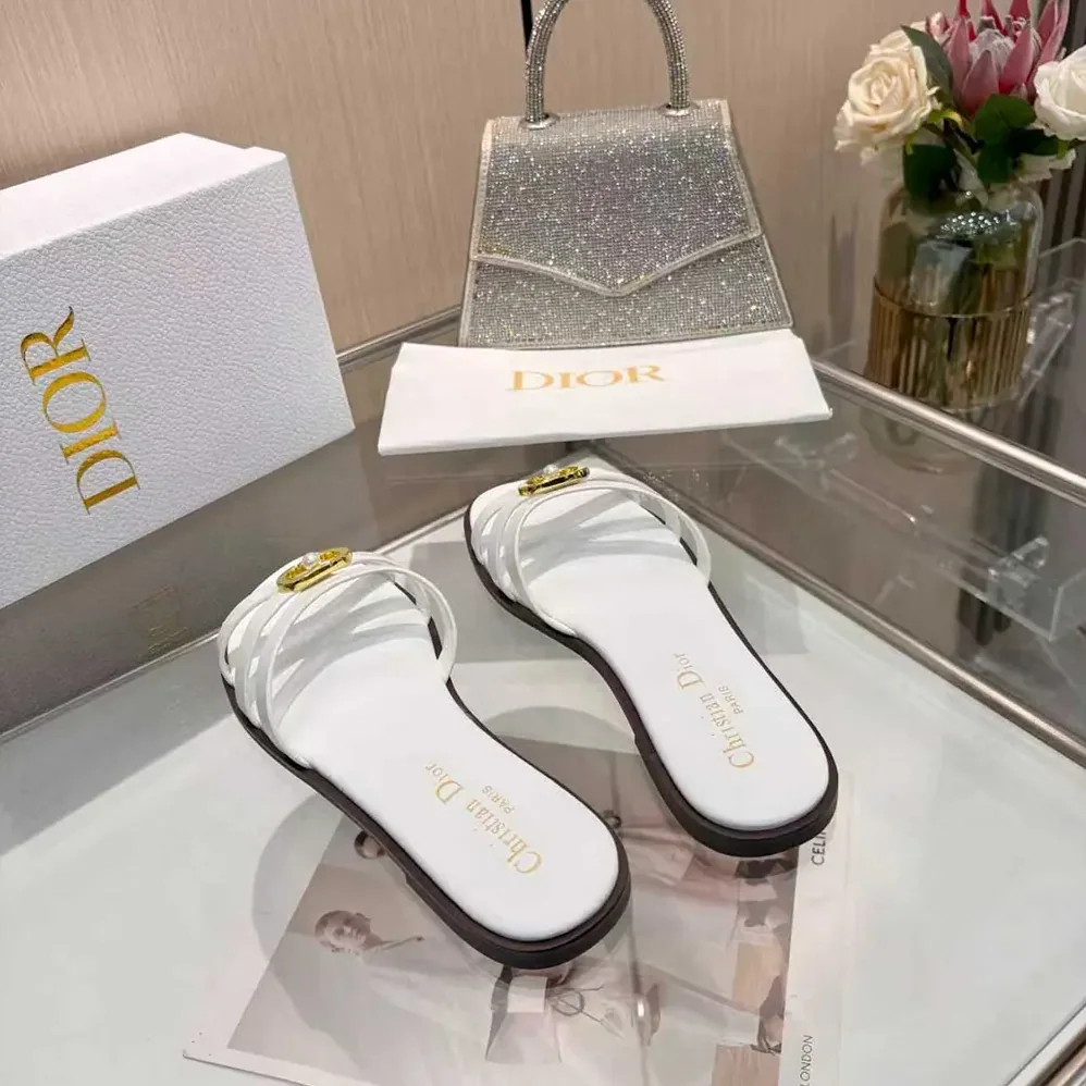 Dior 30M Slide White Calfskin for Women
