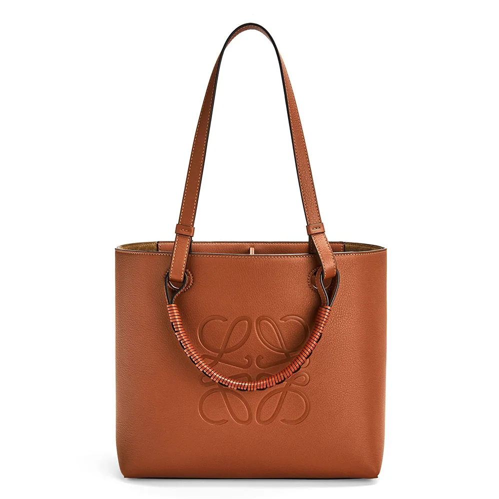 Loewe Small Anagram Tote in Classic Calfskin for Women in Brown
