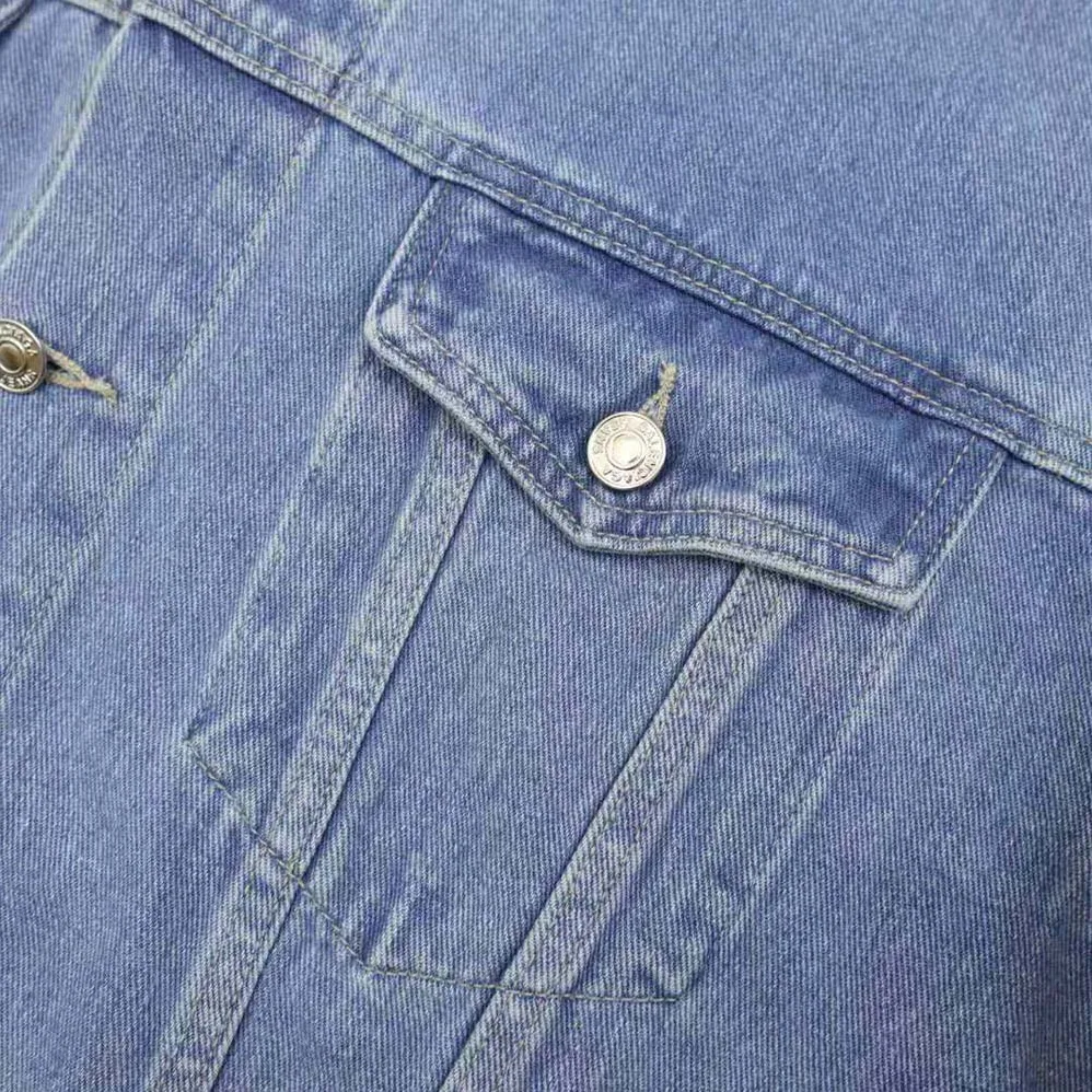 Balenciaga Large Fit Jacket in Stonewashed Blue Denim for Women