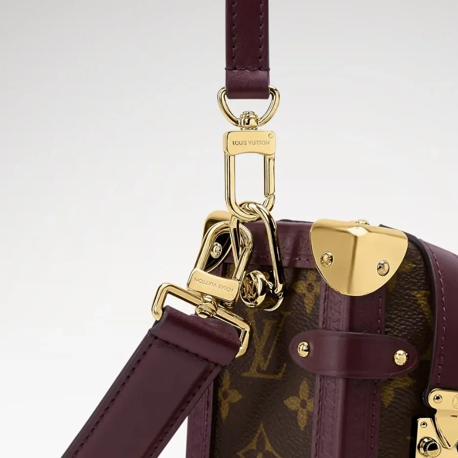 Louis Vuitton Side Trunk MM Shoulder Bag in Brown Monogram Gold Hardware