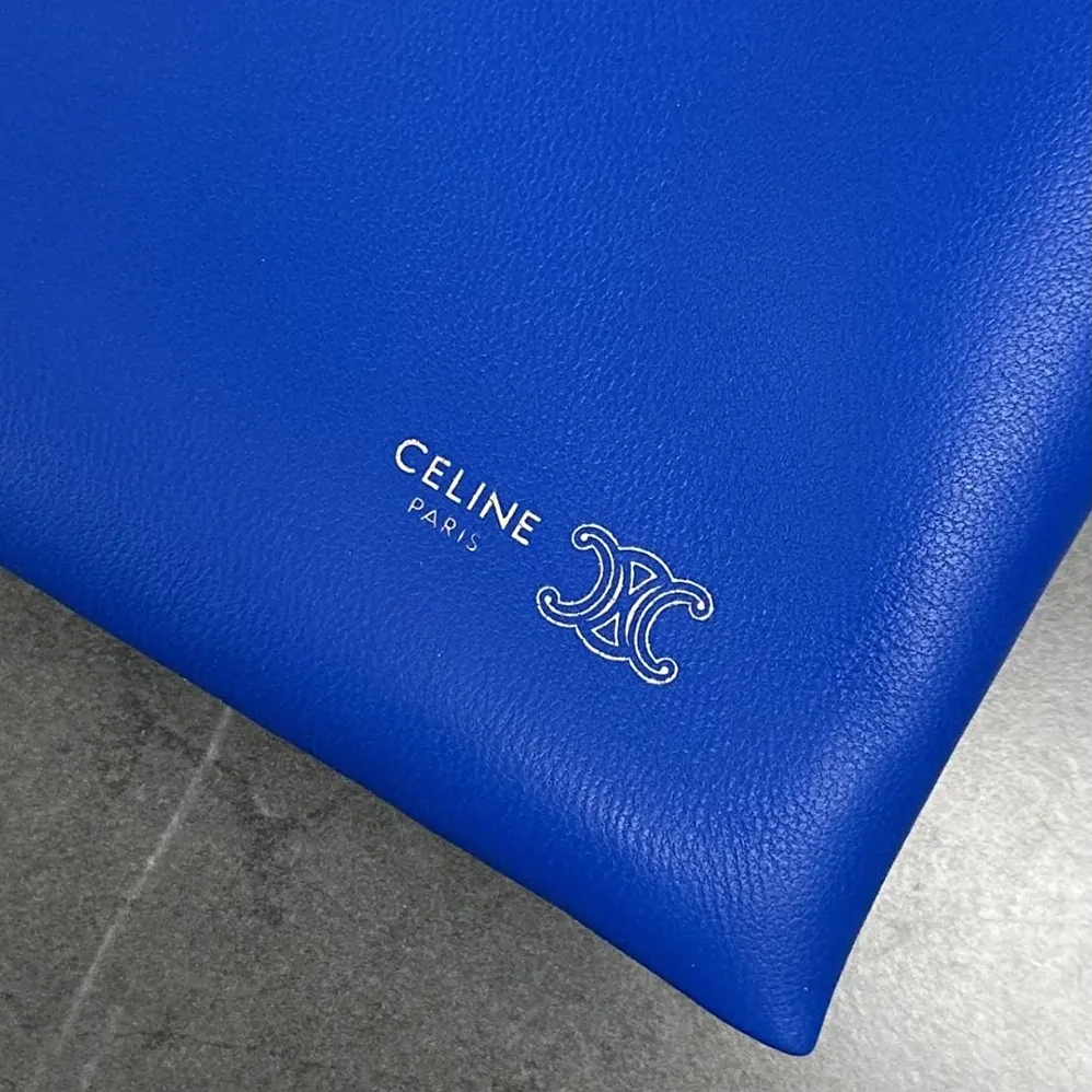 Celine Small Crystal Pouch in Lambskin for Women in Blue