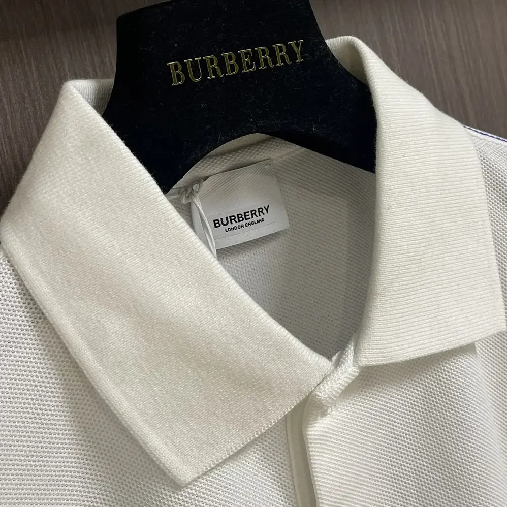 Burberry Cotton Polo Shirt for Men in White Burberry Cotton Polo Shirt for Men in White