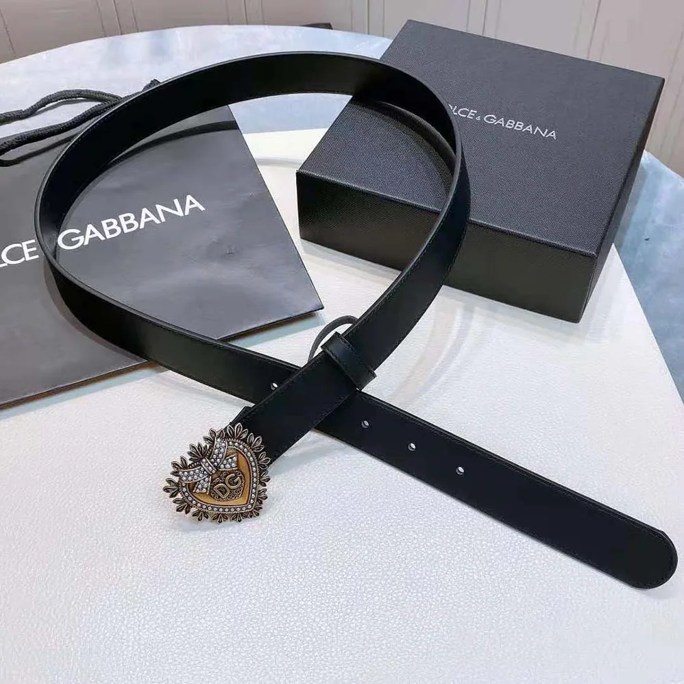 Dolce Gabbana D&G Devotion Belt in Lux Leather for Women