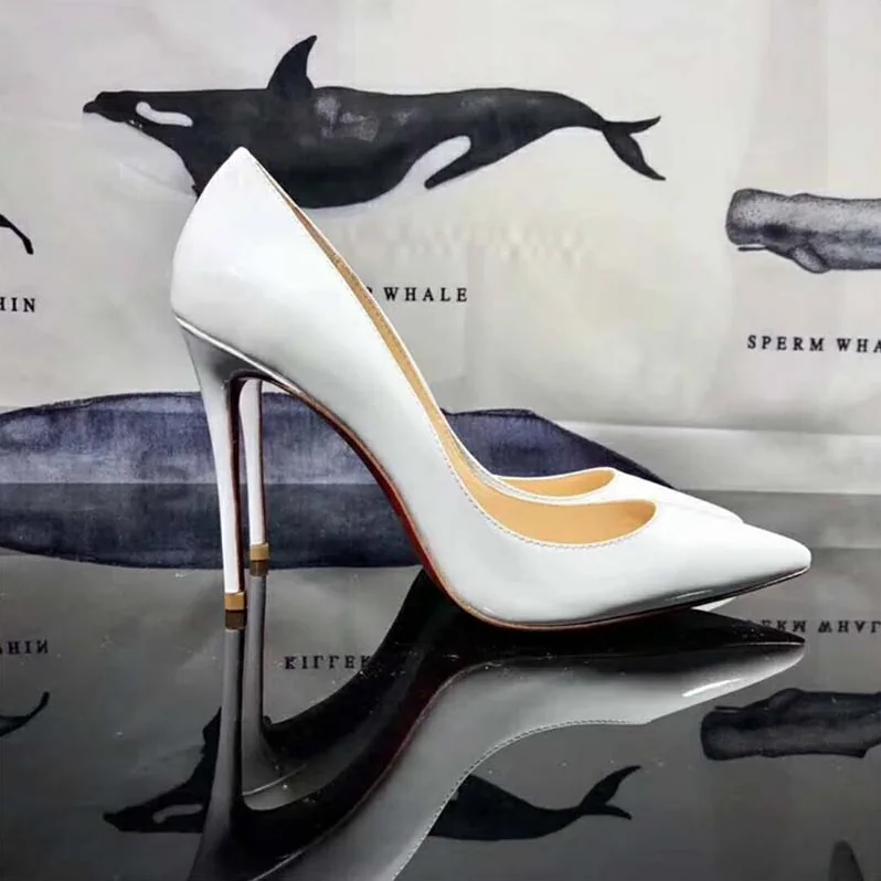 Christian Louboutin Shoes Pigalle Follies 100 mm for Women in White Christian Louboutin Shoes Pigalle Follies 100 mm for Women in White