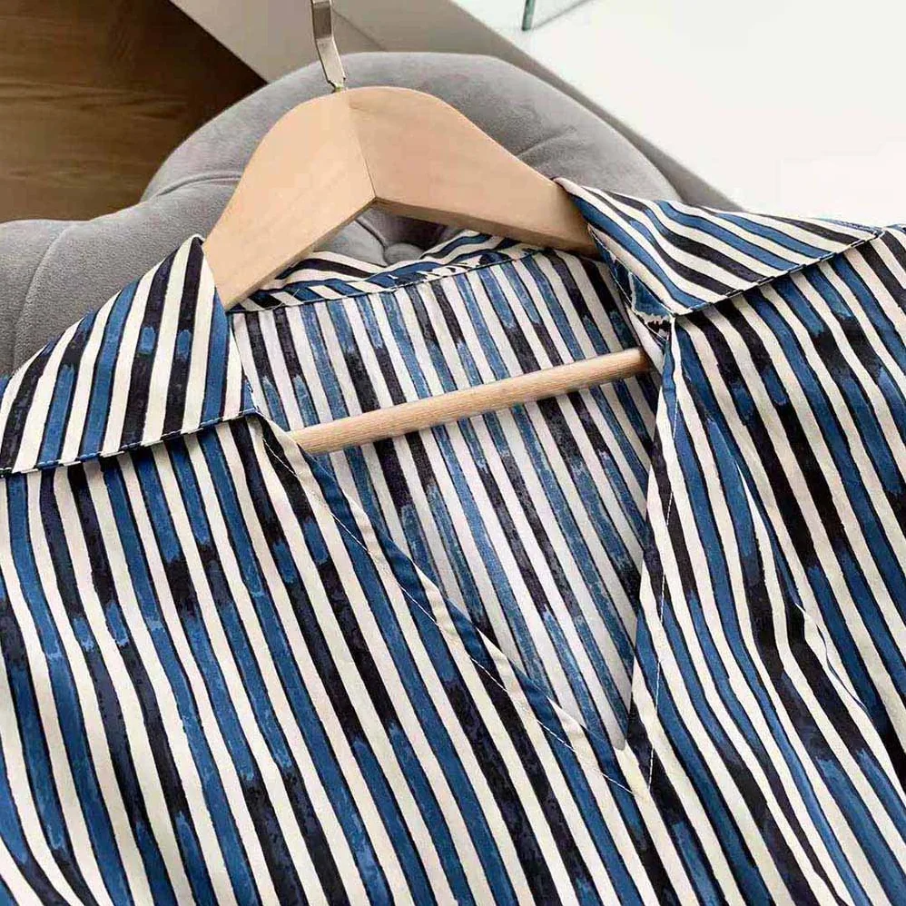 Dior Long Dress Blue and White Silk Canvas with Dior Palms Motif for Women Dior Long Dress Blue and White Silk Canvas with Dior Palms Motif for Women
