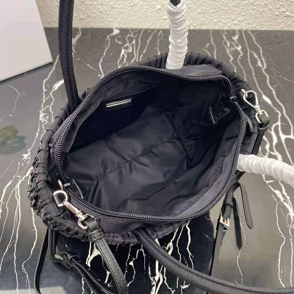 Prada Embossed Nylon Tote for Women in Black