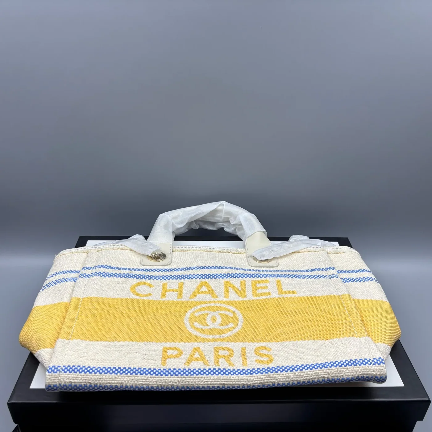 Chanel Deauville Large Tote Bag in Sand Gold Hardware