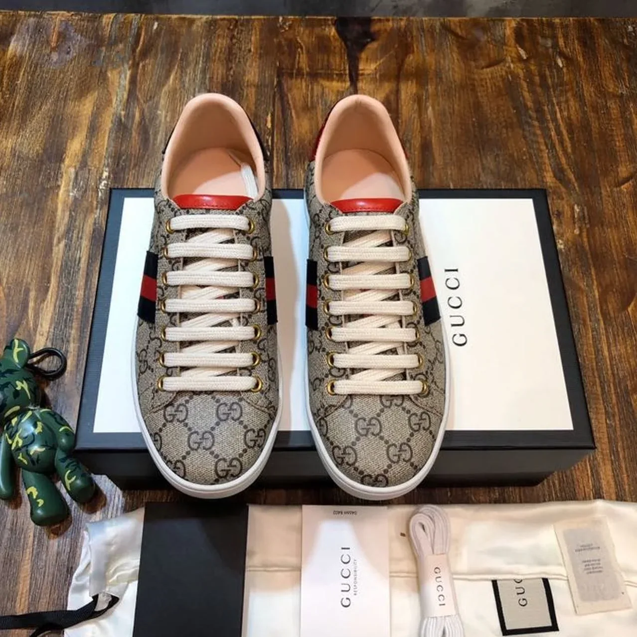 Gucci Ace GG Supreme Sneaker Brown for Women