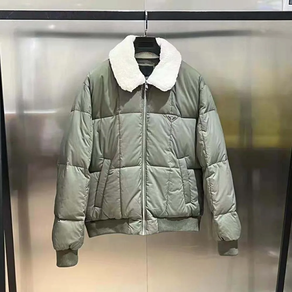 Prada Cropped Technical Cotton Down Jacket for Men