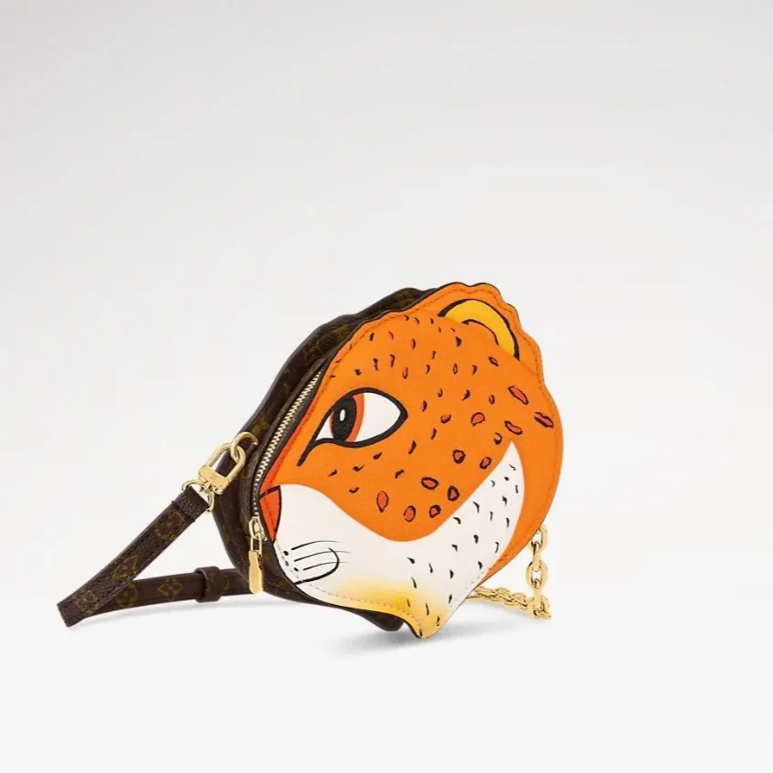 Louis Vuitton Wallet On Chain Leopard Orange / Louis Vuitton Wallet On Chain Leopard Orange /