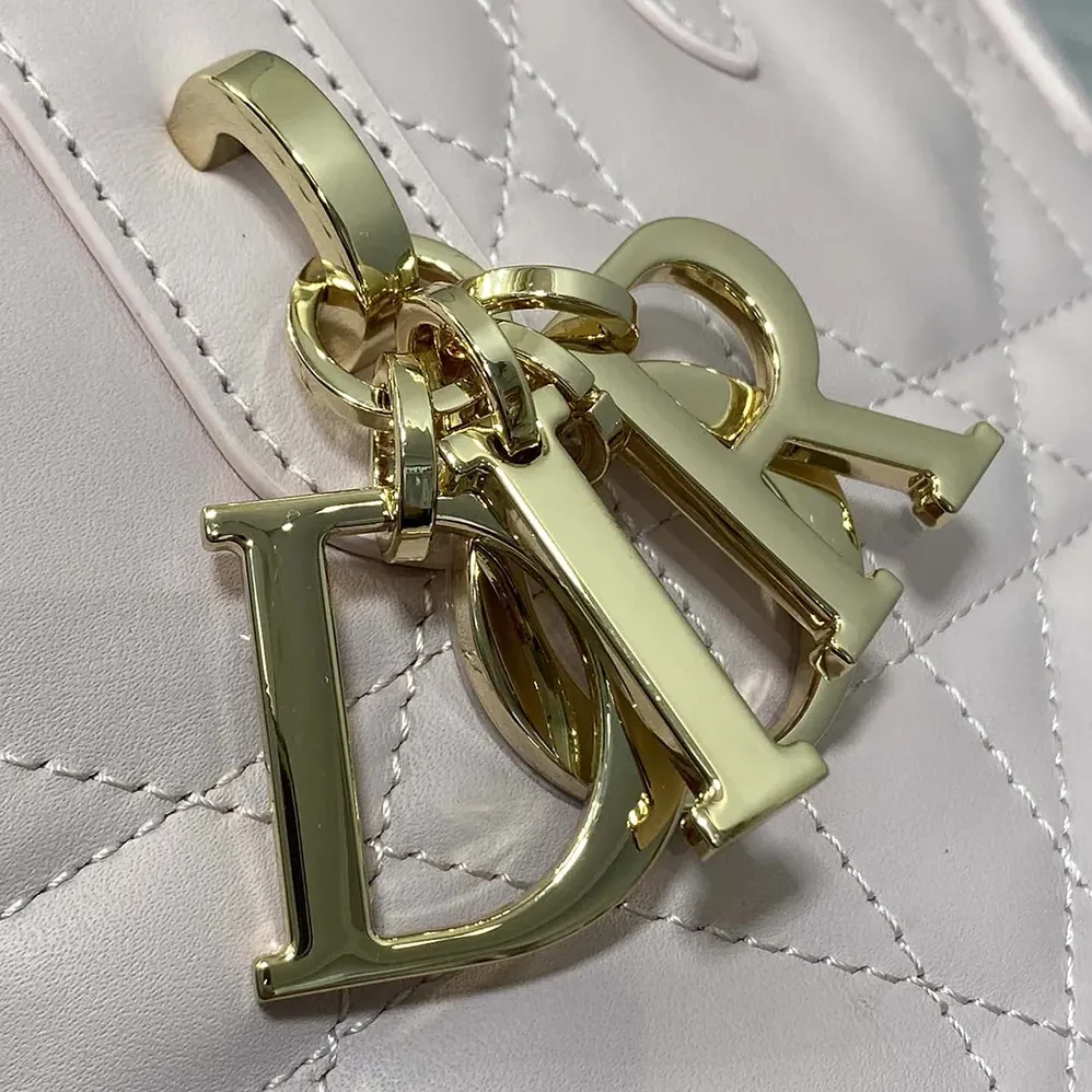 Dior Small Dior Toujours Vertical Tote Bag Pale Pink Macrocannage Calfskin for Women