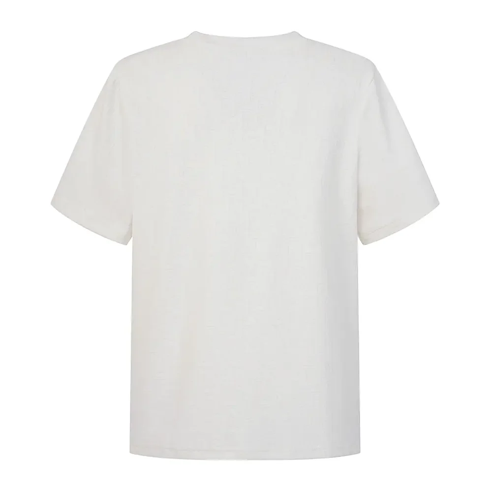 Dior Oblique T-Shirt Relaxed Fit White Cotton Jersey for Women Dior Oblique T-Shirt Relaxed Fit White Cotton Jersey for Women