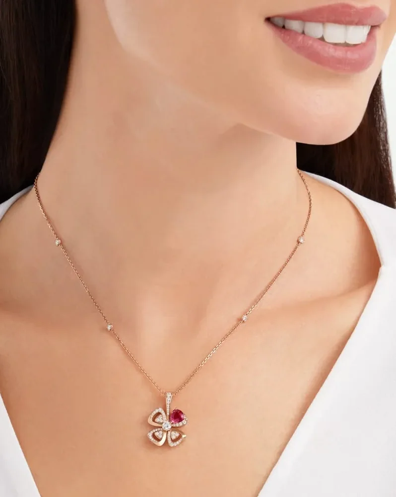 Bvlgari Fiorever Necklace Rose Gold Bvlgari Fiorever Necklace Rose Gold