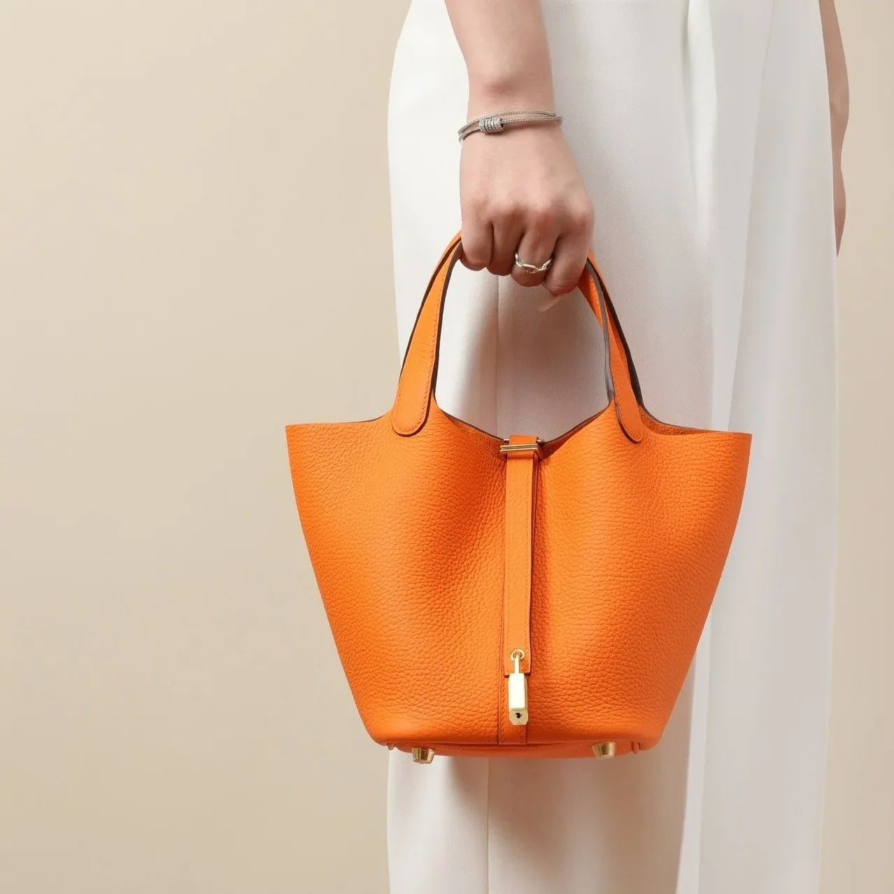 Hermes Picotin Lock 18 Bag Orange /