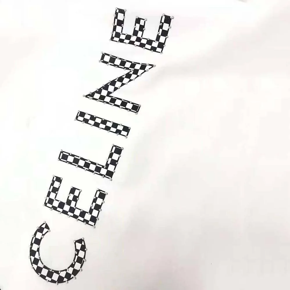 Celine Loose Sweatshirt in Cotton Fleece with Studs for Men in White