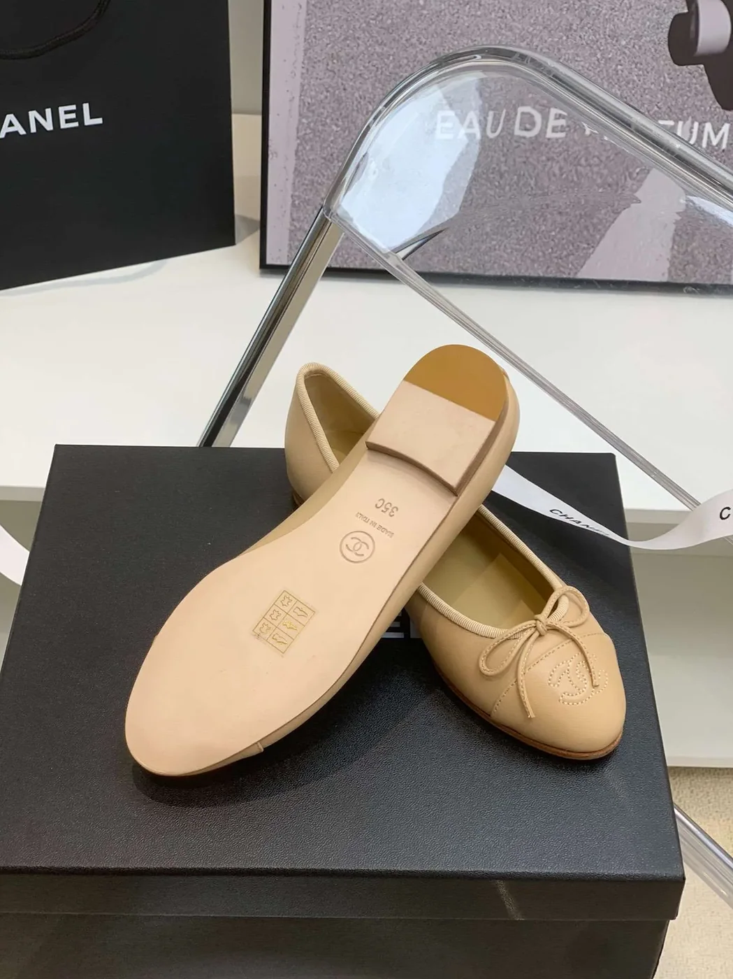 Chanel Ballet Flats Cream Chanel Ballet Flats Cream