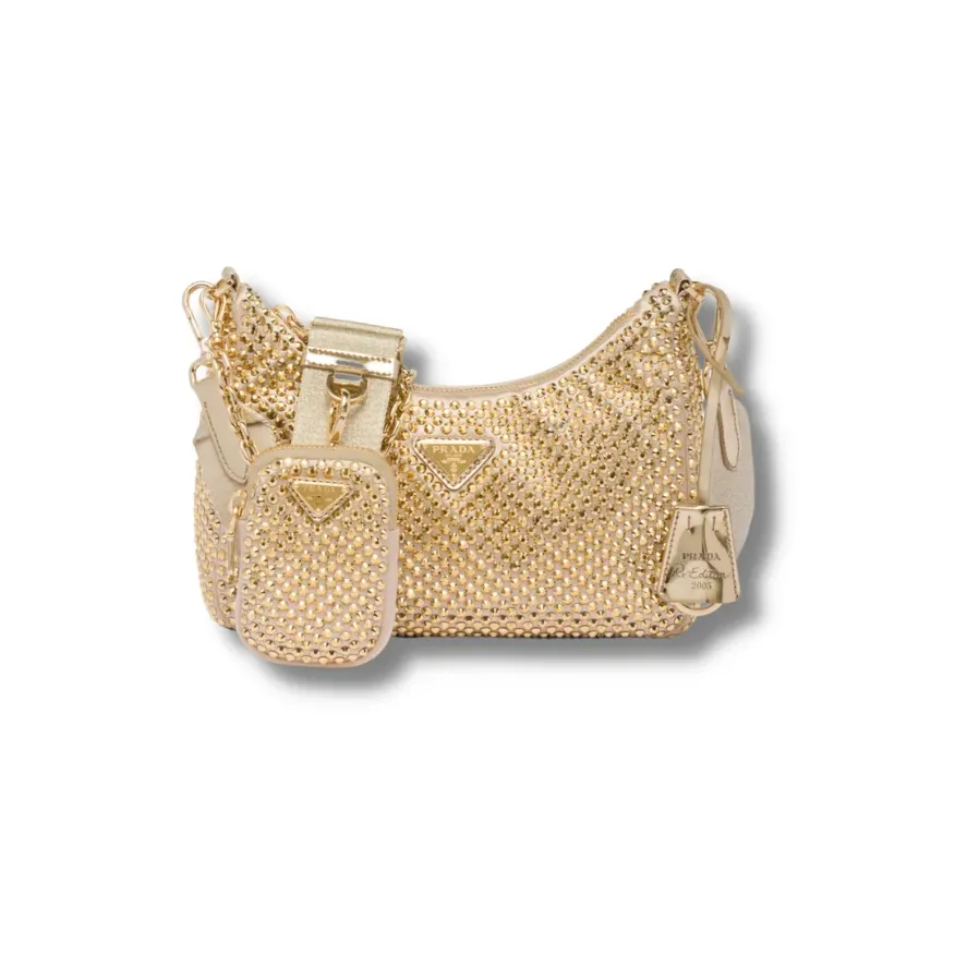 Re- 2005 Satin Bag With Crystals Platinum 1BH204_2AWL_F0522_V_V9L