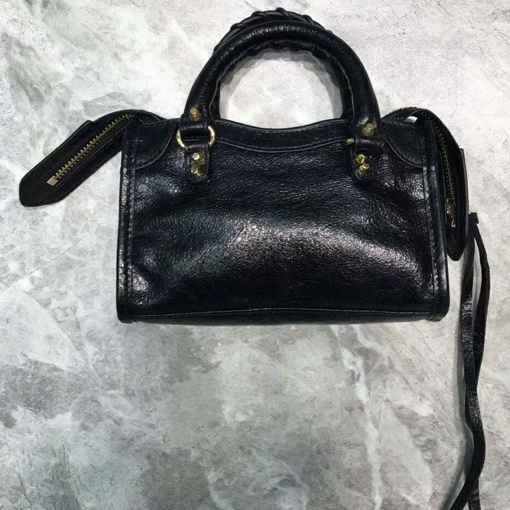 Balenciaga Classic Gold Mini City for Women in Black
