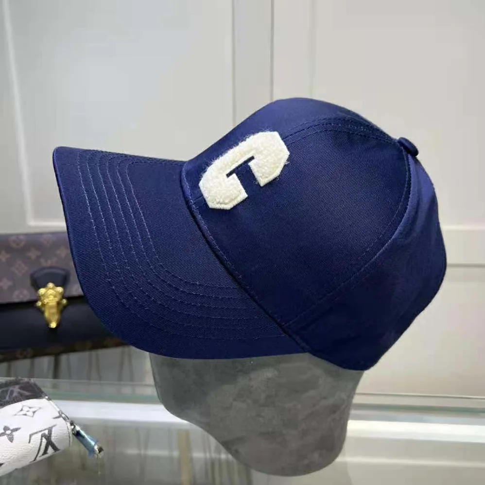 Celine Initial Baseball Cap in Cotton for Women in Navy