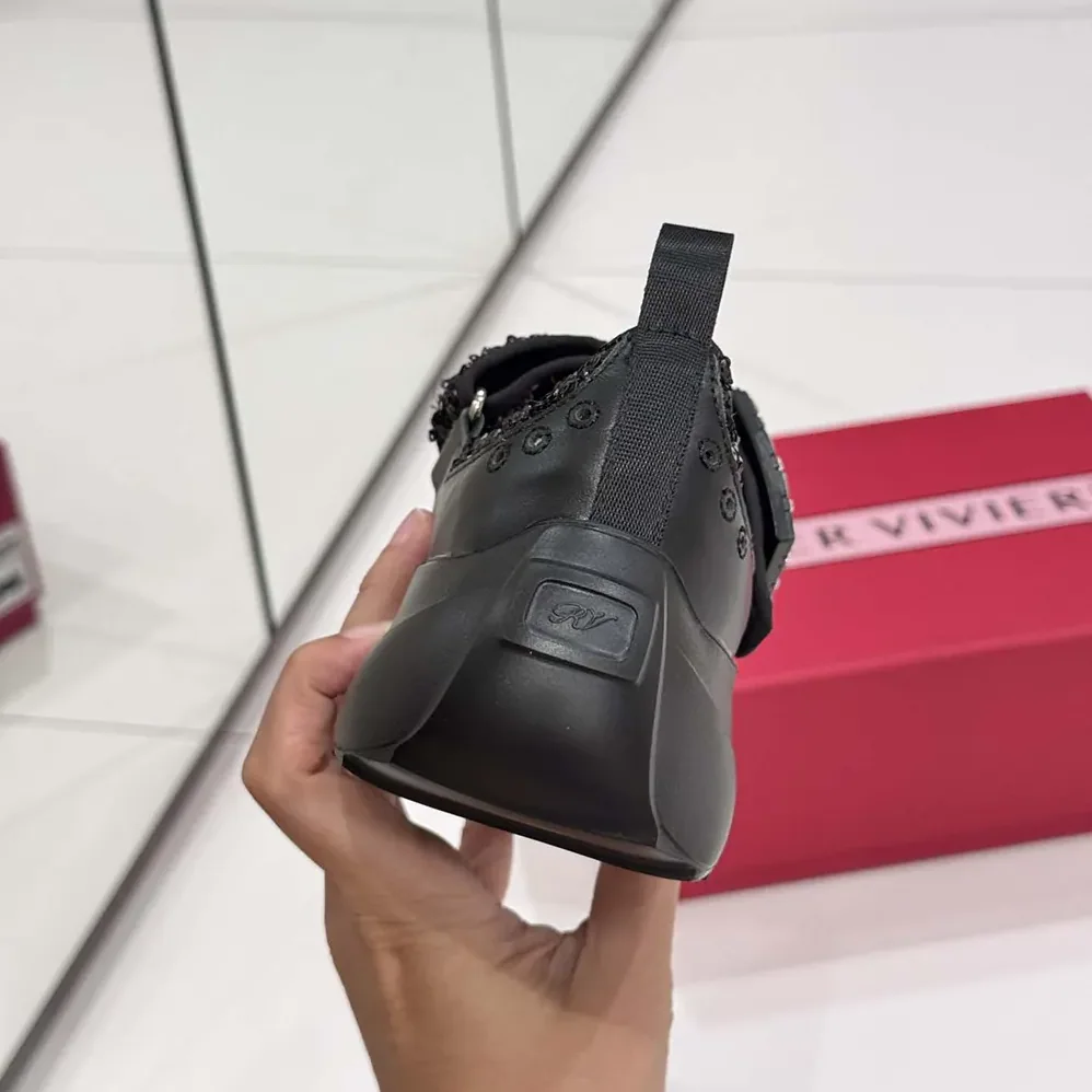 Roger Vivier Viv' On The Run Mary Janes With Sequins Black for Women