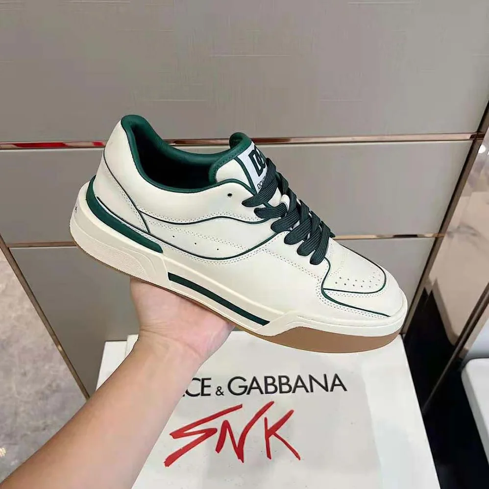 Dolce Gabbana D&G Calfskin Nappa New Roma Sneakers for Unisex in Green