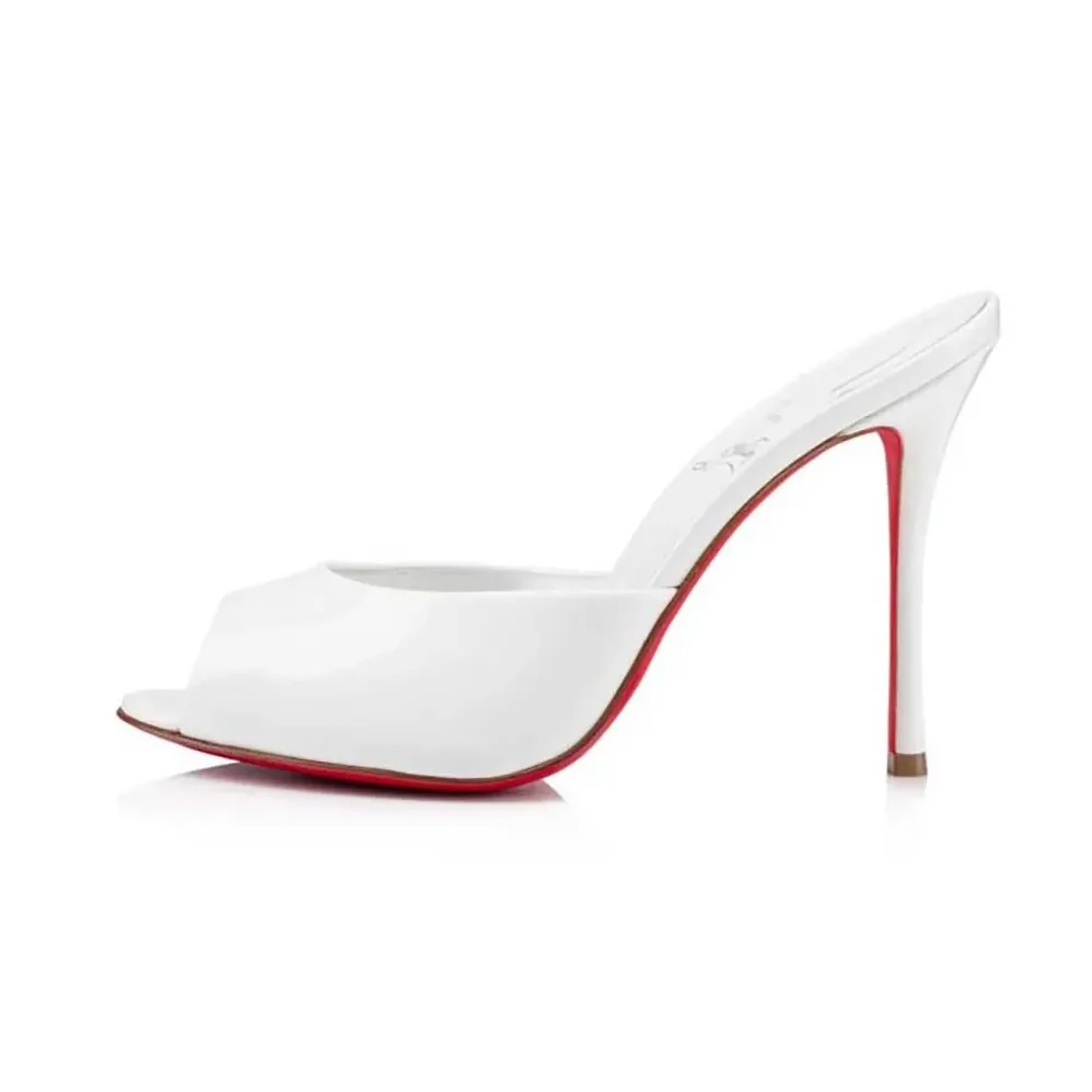 Christian Louboutin Me Dolly 100 mm Mules Patent Calf for Women in White