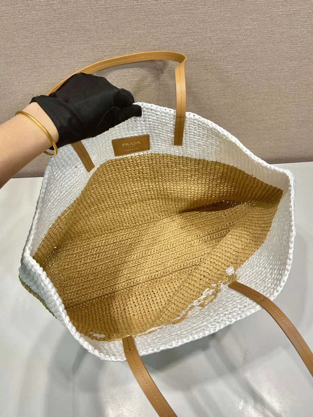 Prada Raffia Tote Bag Beige / 1BG442_2DJS_F0N86_V_OOO Prada Raffia Tote Bag Beige / 1BG442_2DJS_F0N86_V_OOO