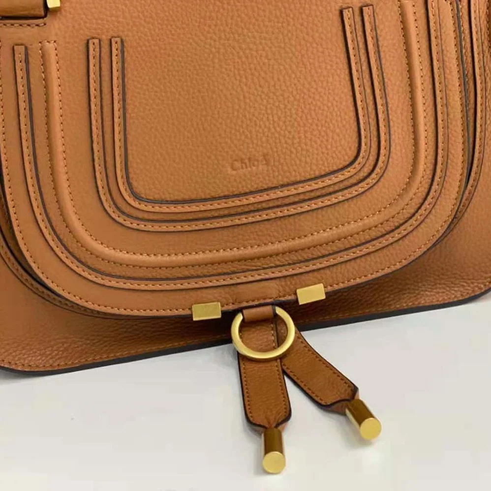 Chloe Marcie Small Double Carry Bag for Women in Brown