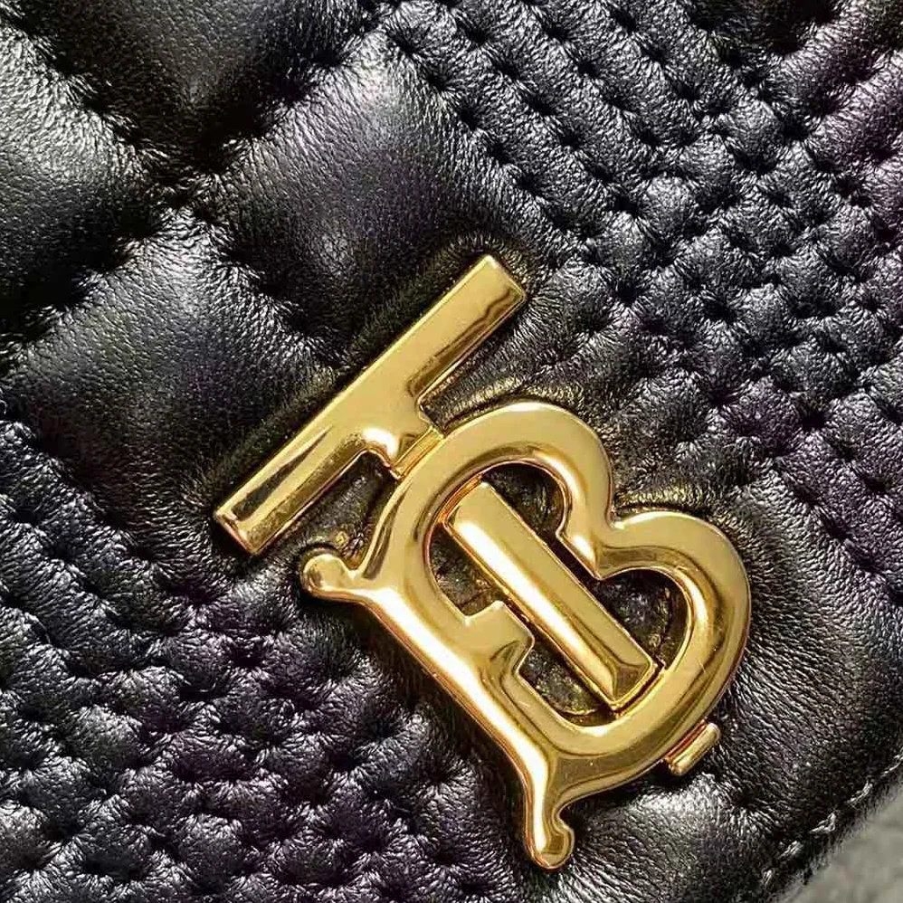 Burberry Mini Quilted Lambskin Lola Bag for Women in Black Burberry Mini Quilted Lambskin Lola Bag for Women in Black