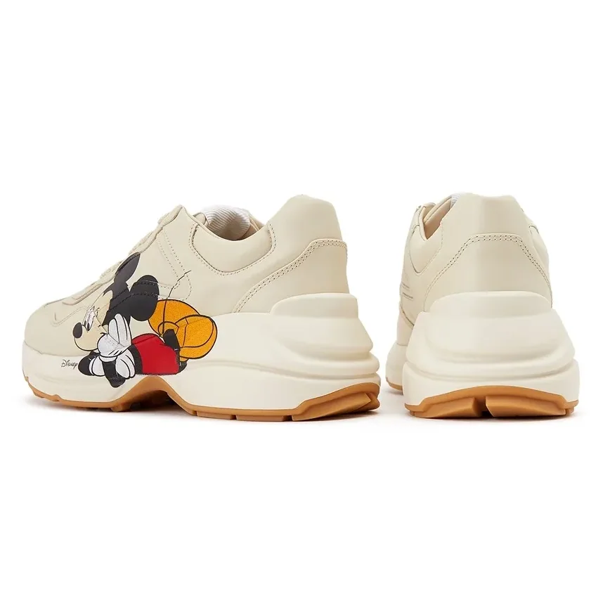 Gucci x Disney Rhyton Sneaker With Mickey Mouse Beige for Men Gucci x Disney Rhyton Sneaker With Mickey Mouse Beige for Men