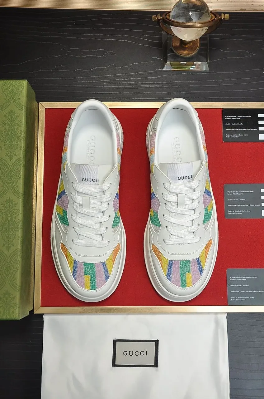 Gucci Sneaker With Pale Rainbow White for Men Gucci Sneaker With Pale Rainbow White for Men