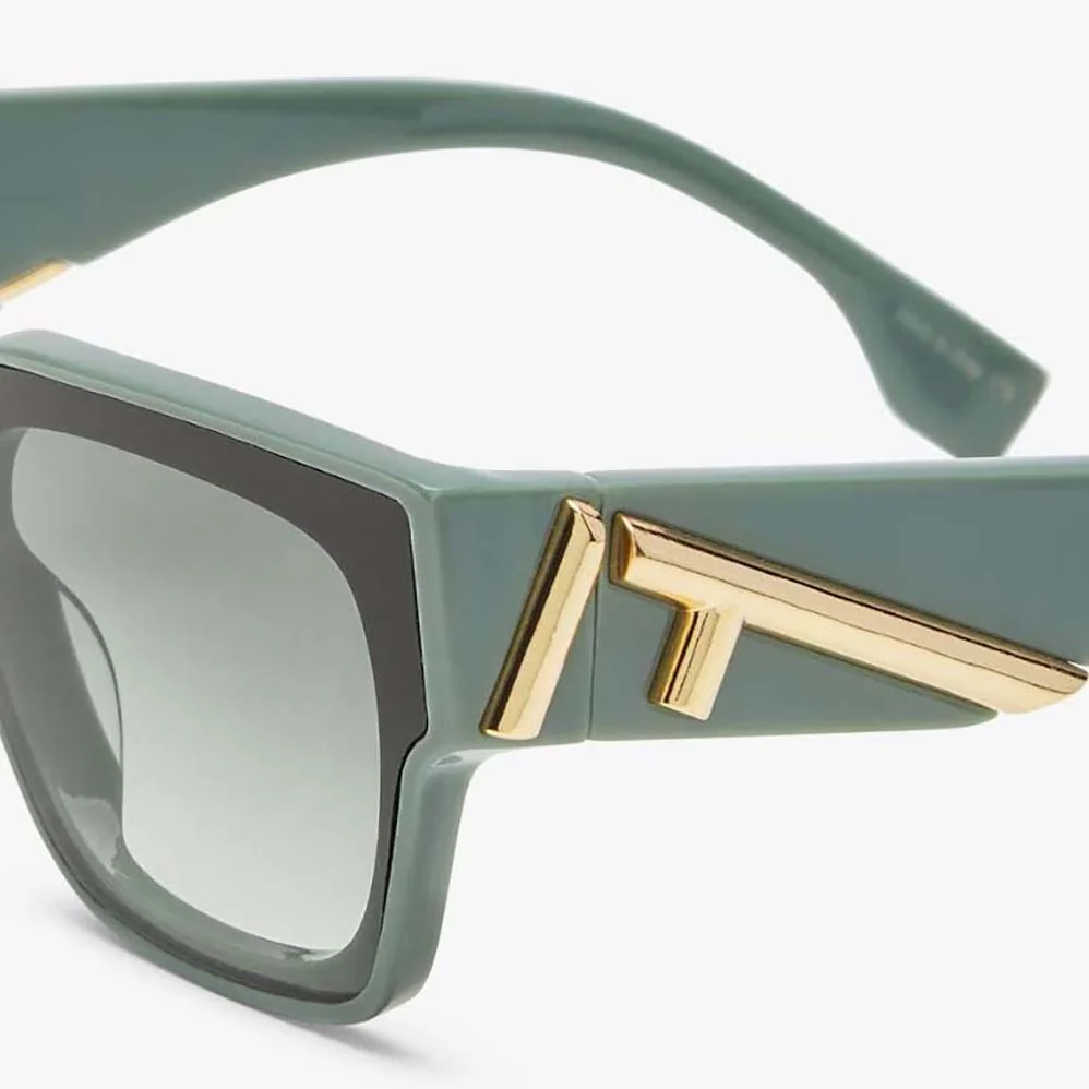 Fendi Fendi First Dark Green Acetate Sunglasses for Women