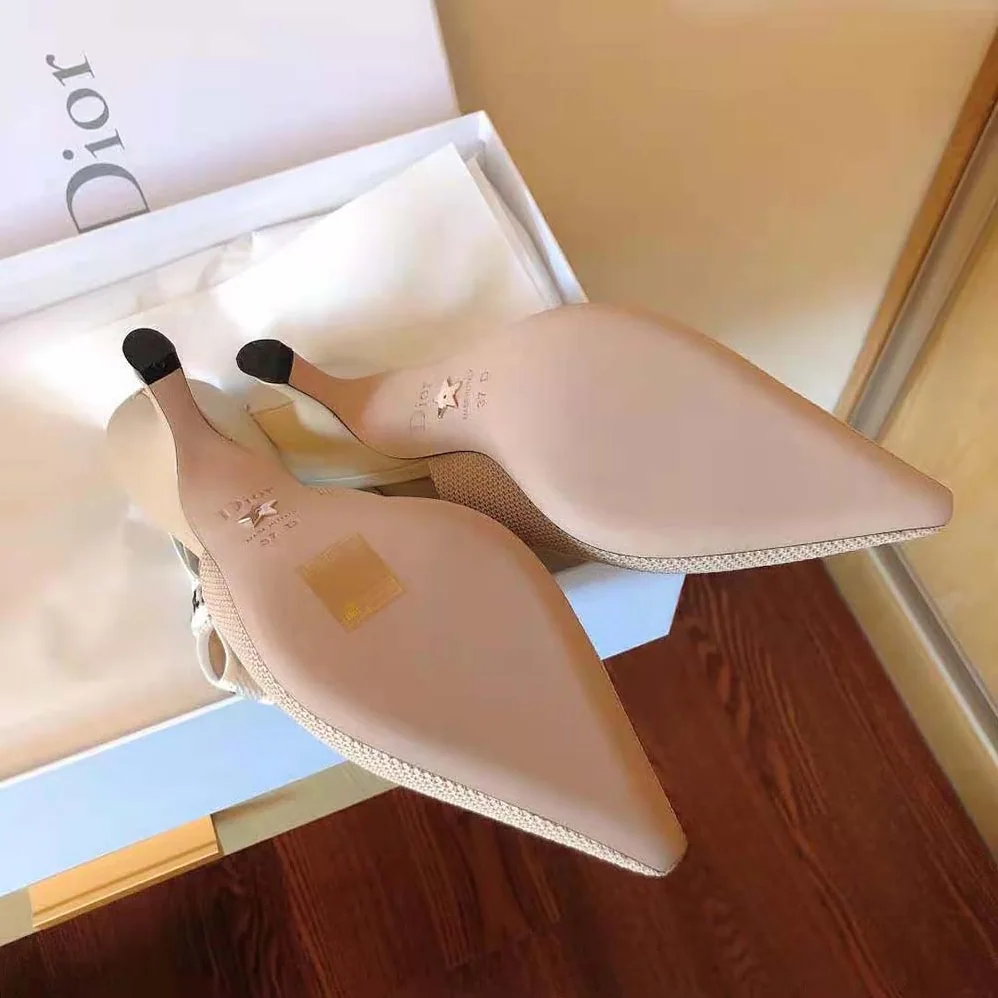 Dior J Adior Slingback Pump Nude Technical Fabric for Women Dior J Adior Slingback Pump Nude Technical Fabric for Women