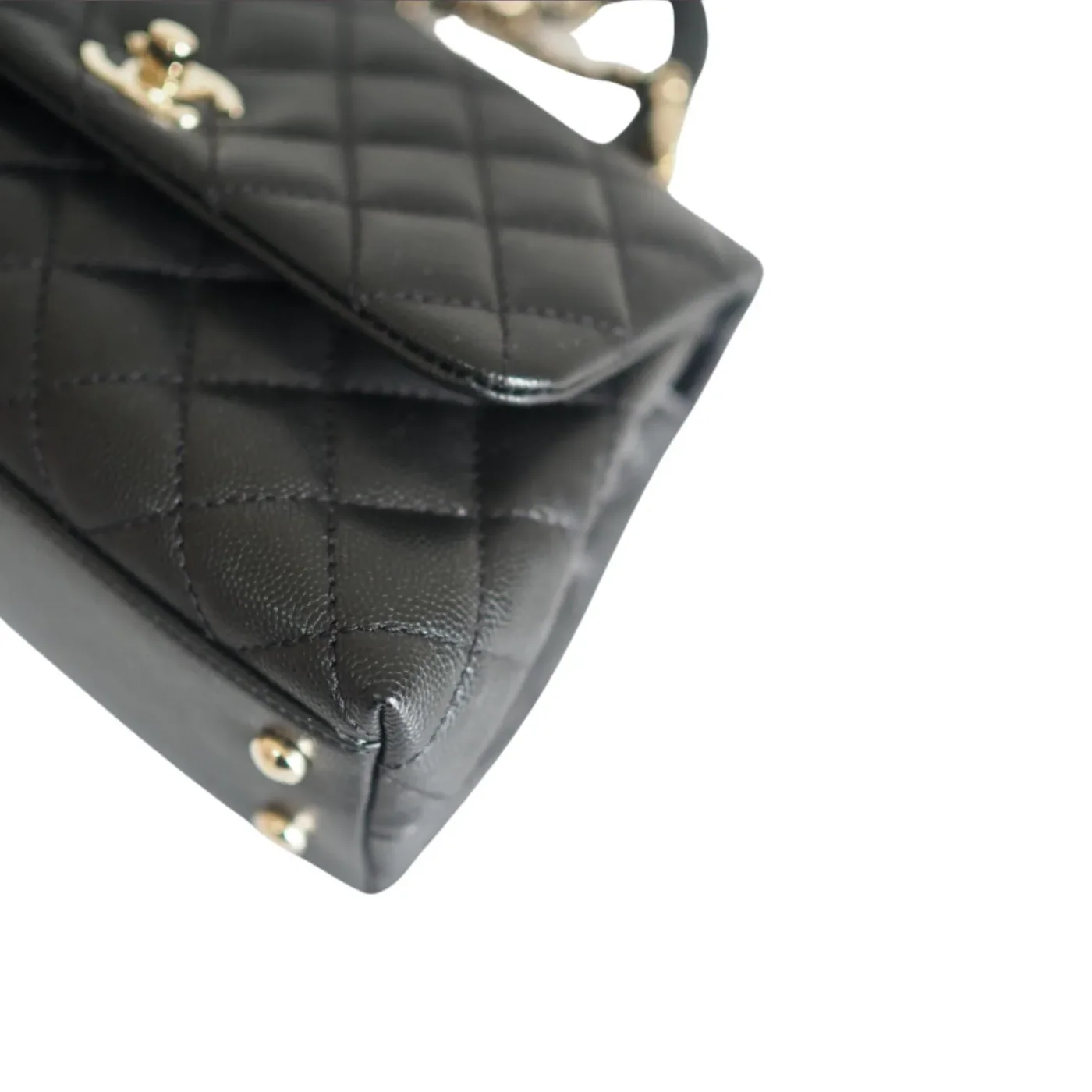 Chanel Coco With Top Handle Bag Black / Chanel Coco With Top Handle Bag Black /