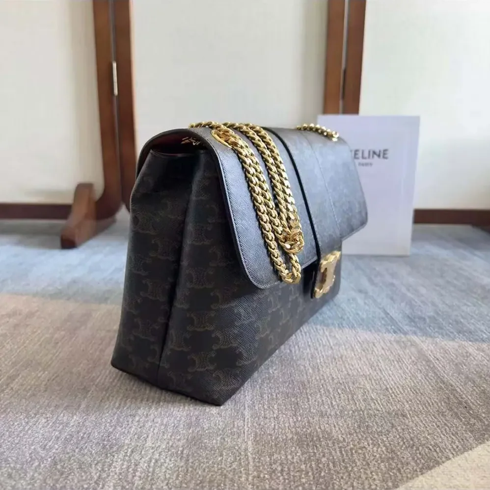 Celine Large Celine Victoire Bag in Triomphe Canvas 118222FRH.04LU for Women Celine Large Celine Victoire Bag in Triomphe Canvas 118222FRH.04LU for Women