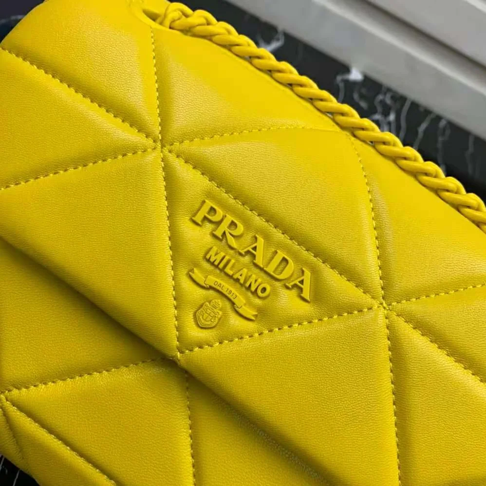 Prada Small Nappa Leather Prada Spectrum Bag for Women in Yellow