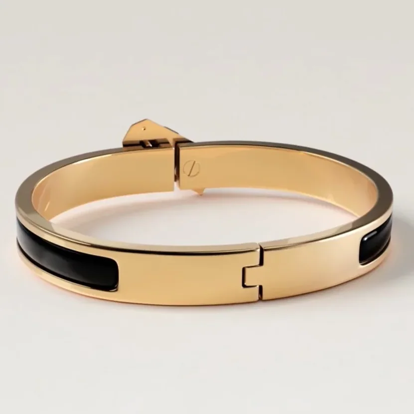 Hermes Mini Clic Kelly Bracelet Noir 01PM